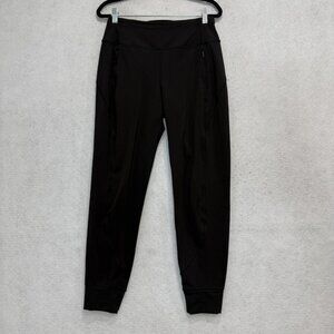Athleta Rainier Jogger Pants Womens XS Black High Rise Zip Pocket Athletic